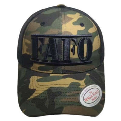 FAFO Trucker Cap - Available in Green Camo or Black