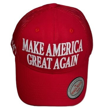 Make America Great Again 45/47 Trucker Cap - Available in Red
