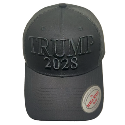 Trump 2028 Dark Trucker Cap - Available in Black