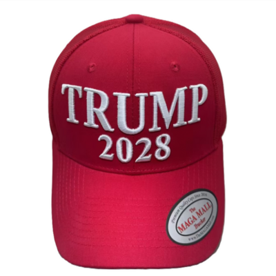 Trump 2028 Trucker Caps - Available in Red, Camo, or Black