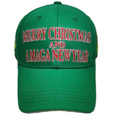 Trump "Merry Christmas And A MAGA New Year" Cap - Available in Green