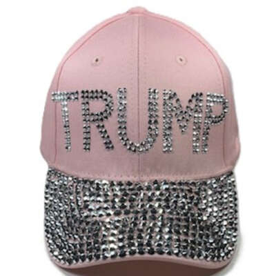 Trump Pink Rhinestone Cap