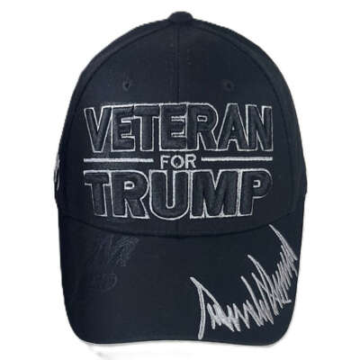 Veteran For Trump Cap - Available in Black