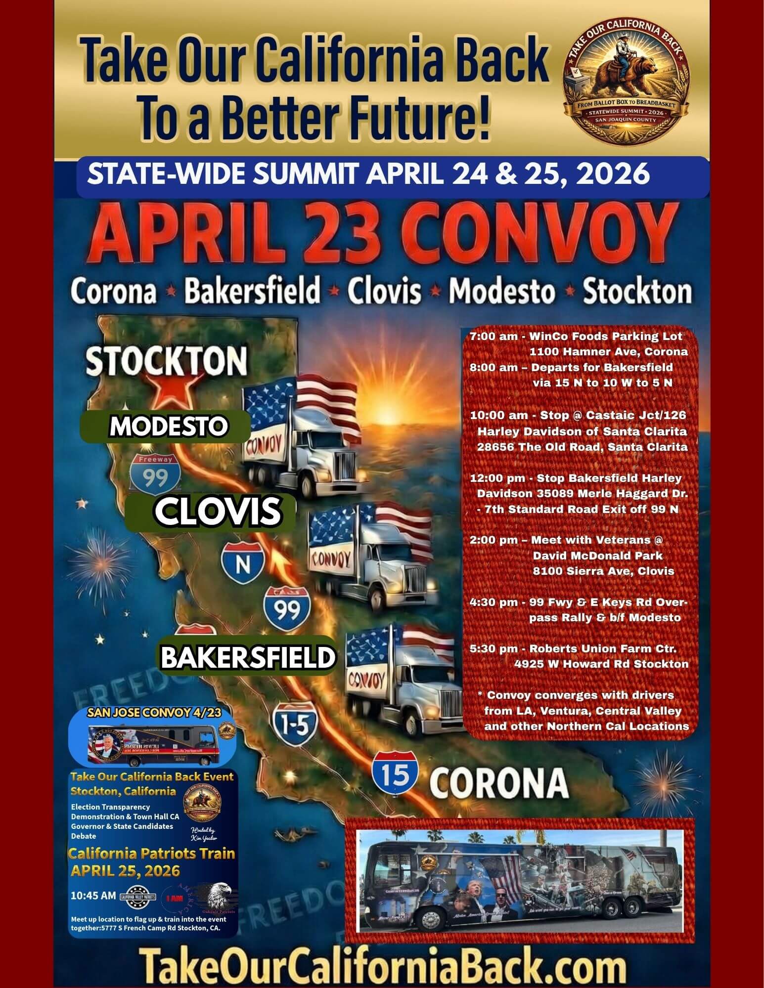 Take Our California Back convoy